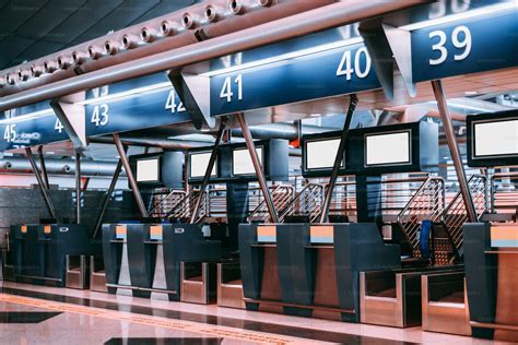 Travelers at SAS check-in counters in a modern airport terminal