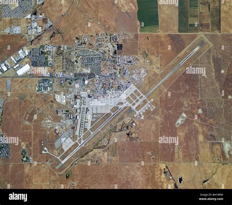 Travis Air Force Base aerial view with personnel and aircraft