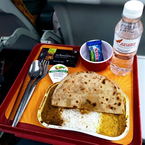 tray meal on air austral economy class route from saint-pierre to bangkok