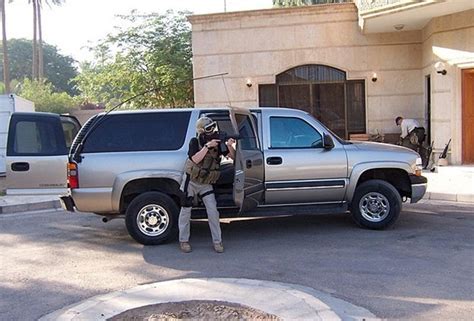 Triple Canopy guards providing perimeter security at US Embassy in Baghdad