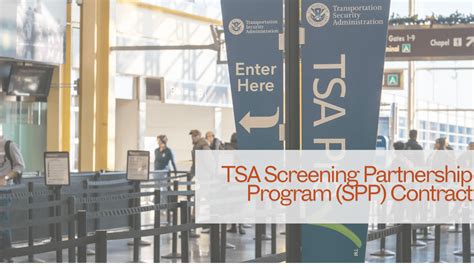 TSA Screening Partnership Program graphic with federal-private model overlay