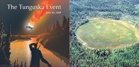 Tunguska event forest destruction illustration Siberia