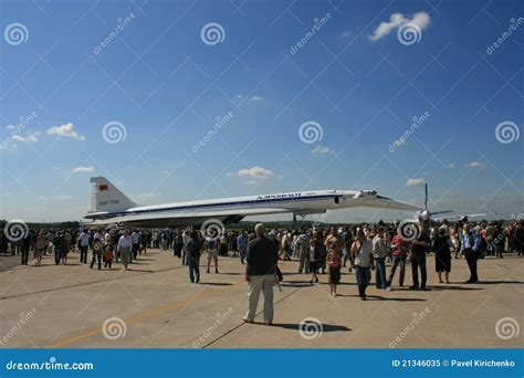 Tupolev Tu-144 supersonic passenger jet at Paris Air Show
