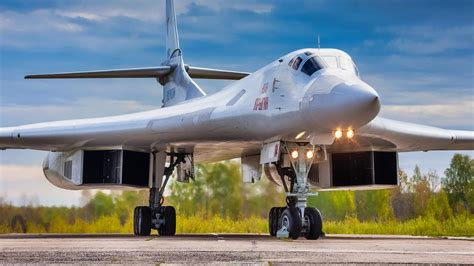 Tupolev Tu-160 White Swan strategic bomber on runway