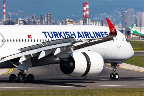 Turkish Airlines Airbus A350-900 taxiing at Newark Liberty International Airport