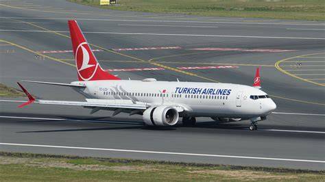 Turkish Airlines Boeing 737 MAX aircraft at Istanbul Airport