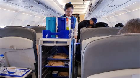 Turkish Airlines domestic flight cabin beverage cart without alcohol service