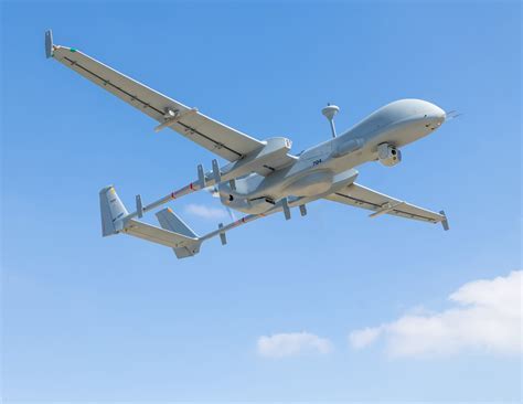 Turkish Heron UAV outfitted with ASELSAN optics on military base