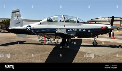 U.S. Air Force T-6 Texan II on the runway during flight training