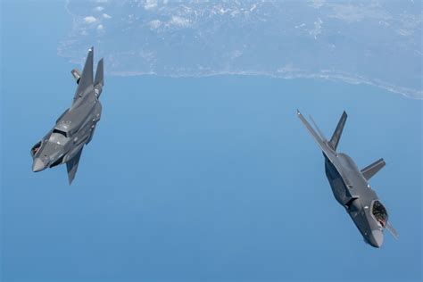 U.S. and South Korean F-35s conducting joint air operations over East Asia, March 2025