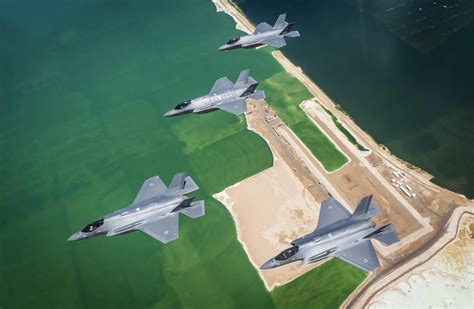 U.S. F-35 and Israeli F-35I flying in formation