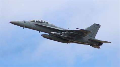 U.S. Navy Super Hornet in final approach at sea
