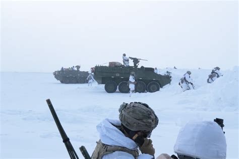 U.S. troops conducting Arctic warfare drills in Northern Greenland