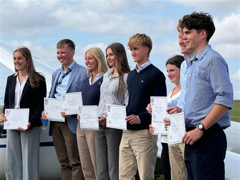 UK gliding scholarship students preflight 2024 RAF-affiliated