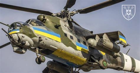 Ukraine Mi-24V helicopter firing Yak-B Gatling gun at Shahed-type drone