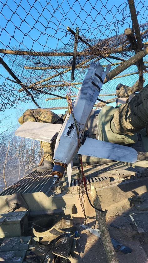 Ukrainian artillery piece protected with wire cage to counter Lancet strikes
