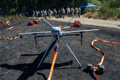 Ukrainian drone ground crew preparing launch near frontline positions