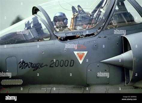Ukrainian pilot undergoing training in Mirage 2000 cockpit