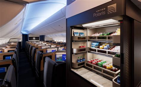 United Airlines Boeing 787-9 Polaris cabin on the Newark Seoul long-haul route