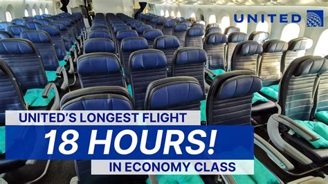 United Airlines Boeing 787-9 ultra long haul cabin during San Francisco to Singapore flight