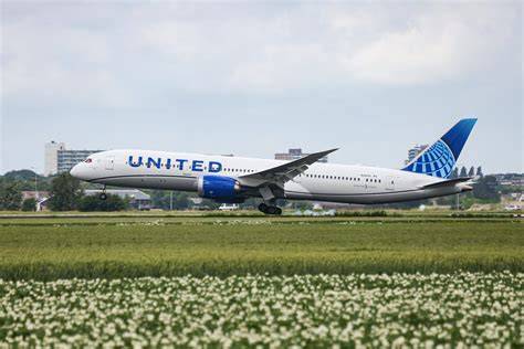 United Airlines Boeing 787 widebody fleet at Washington Dulles international hub gates