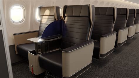 United Airlines domestic first class cabin with MileagePlus upgrade passengers