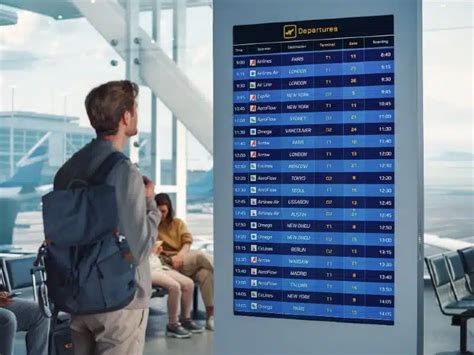 United Airlines passengers checking flight information during early morning travel
