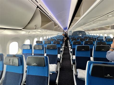 United Boeing 787 cabin interior configured for ultra-long-haul flights
