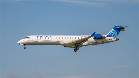 United Express CRJ550 aircraft taxiing at Houston George Bush Intercontinental Airport