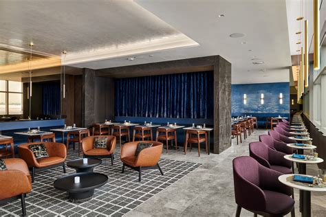 United Polaris Lounge dining area at Newark Liberty Airport