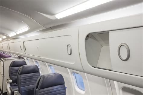 upgraded aircraft overhead bins larger capacity Boeing 737 interior modern cabin