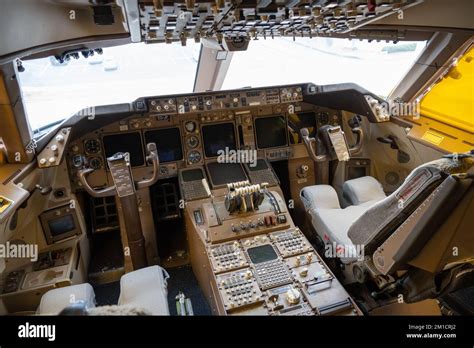 UPS Boeing 747 cargo aircraft cockpit captain operating overnight flight
