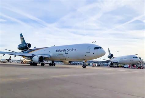 UPS MD-11F archival photo during cargo loading operations before retirement