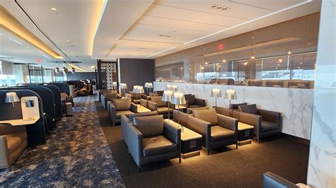 upscale dining area inside United Polaris Lounge with premium seating