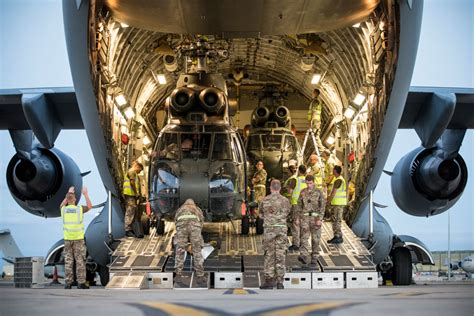 US Air Force C-17 delivering peacekeeping equipment during Bosnia operations