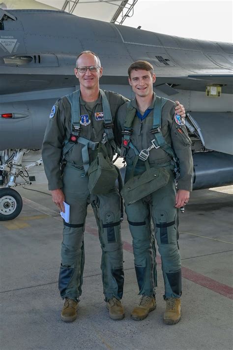 US Air Force captain pilot flying F-16 cockpit mission training