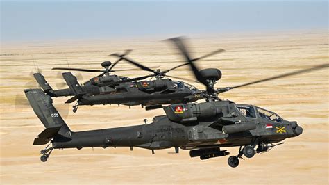US Apache helicopter targeting drone during live-fire exercise in Middle East