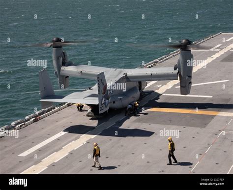 US Marine Corps MV-22 Osprey and F-35B expeditionary deployment operations