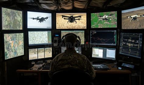 US military command center monitoring drone operations across Pacific theater