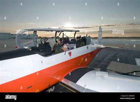 US Navy T-6B Texan II formation flight during primary training