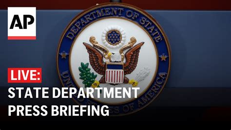 US State Department press briefing with international journalists in attendance