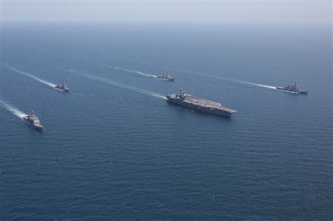 USS Abraham Lincoln carrier strike group operations Middle East F-35C deployment