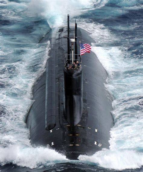 USS Connecticut SSN-22 Seawolf-class attack submarine at sea