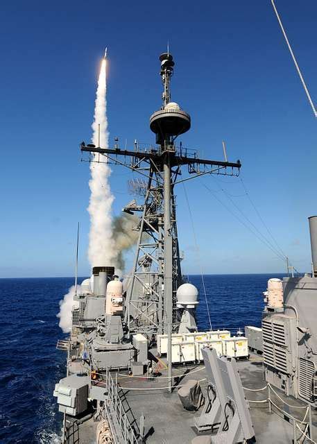 USS Gettysburg launching a missile