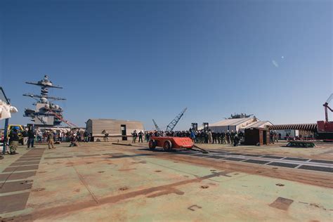 USS John F Kennedy EMALS catapult launch testing modern carrier deck systems