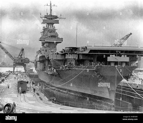 uss yorktown cv5 damaged at midway listing