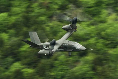 V-280 Valor tilt-rotor aircraft during high-speed maneuver trials
