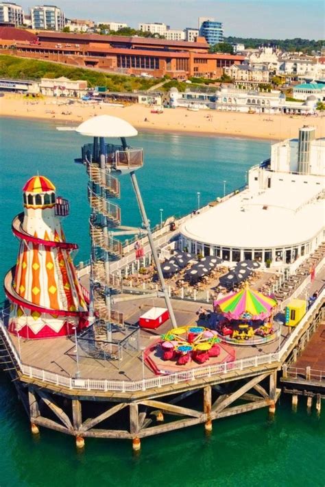 vibrant Bournemouth beach with family activities