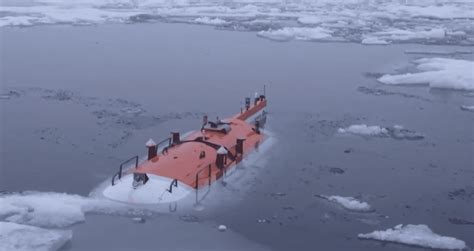VideoRay submersible during Arctic search operation under ice