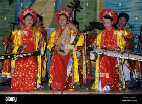 vietnamese traditional performers and musicians on floating stage cat ba concert